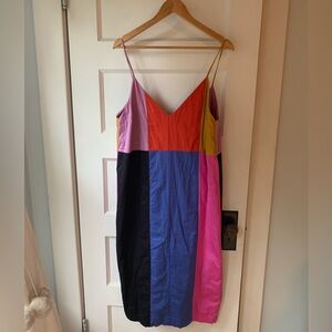Mara Hoffman Georgia Colorblock Slip Dress - Size L